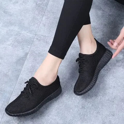 Women's Vulcanize Shoes 2024 Sneakers Solid Black Red Shoes Gym Fitness Trainers Walking Sport Shoes Female Zapatos Mujer