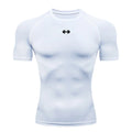 Compression T Shirt Men Summer Sportswear Running T-shirt Elastic Quick Dry Sport Tops Tee Athletic Gym Workout Shirts Men