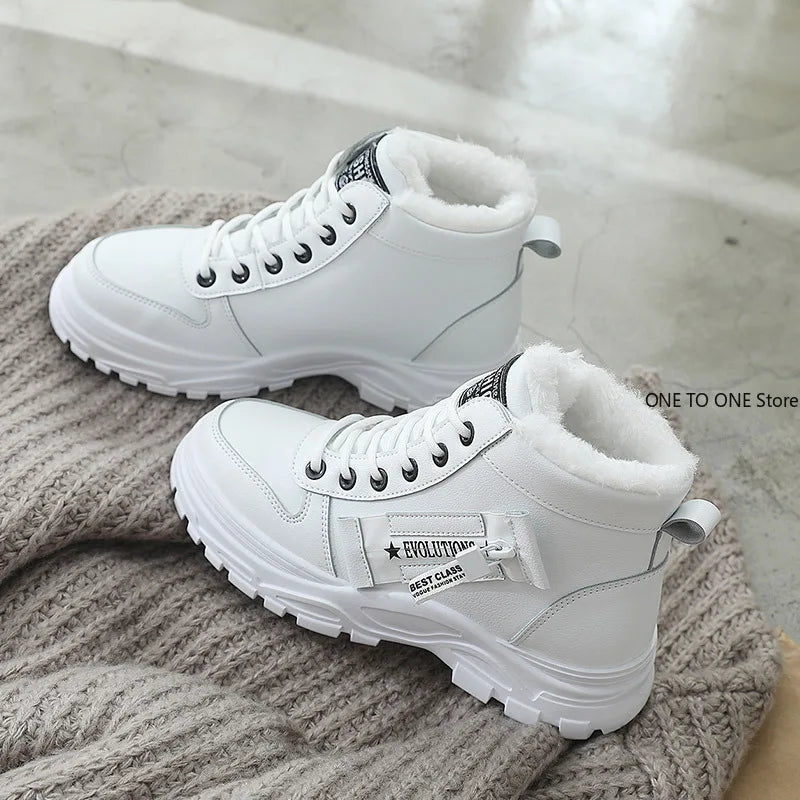 Winter Snow Boots for Women Casual High-top Shoes Warm Womens Sneakers Platform Ankle Boots Plus Size 45 Zapatillas De Mujer New