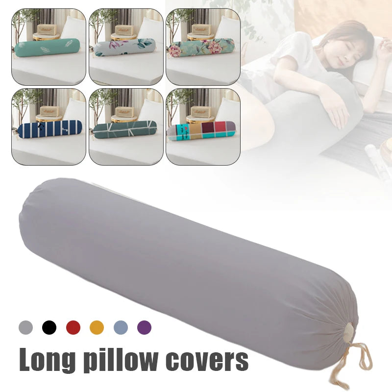 106cm Comfortable Long Pillow Bolster Pillowcase (NO Inner Filling) Body Cushion Cover Sleep Nap Round Yoga Canvas Pillow Cover