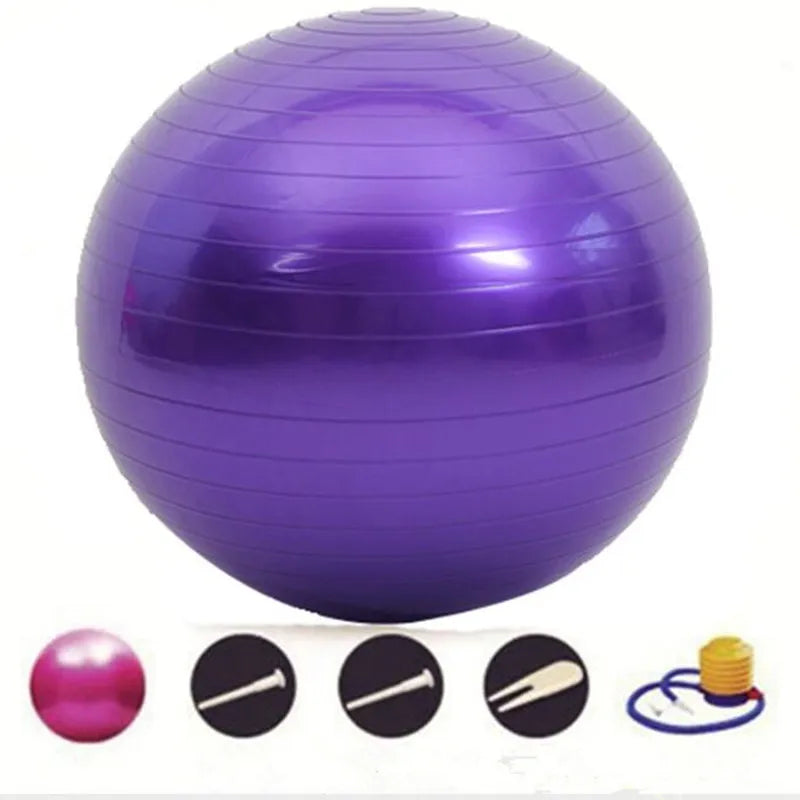 45cm Yoga Ball Fitness Balls Sports Pilates Birthing Fitball Exercise Training Workout Massage Ball Gym Ball 45cm With Pump