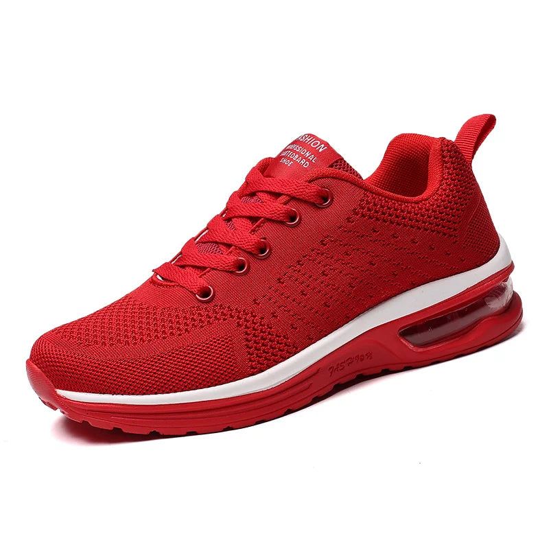 Hot Sale Womens Red Sneakers Big Size Running Shoes Breathable Walking Jogging Shoes Men Women Sport Sneaker zapatillas de mujer